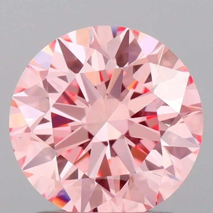 Ideal Loose Lab Diamond IGI Round 1.42ct Fancy Vivid Pink VS1: Ideal Loose Lab Diamond IGI Round 1.42ct Fancy Vivid Pink VS1 Ideal loose lab-grown diamond weighing 1.42ct, round cut, with a fancy vivid pink color and VS1 clarity; certified by IGI. Item Specifics: