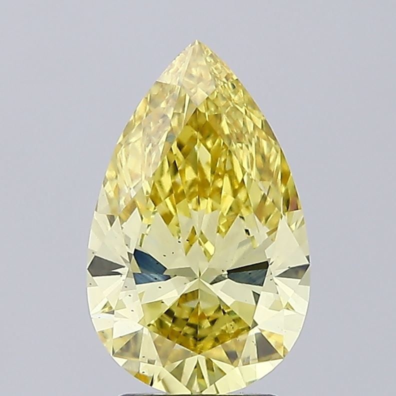 Loose Lab Diamond IGI Pear 3.01ct Fancy Vivid Yellow VS2: Loose Lab Diamond IGI Pear 3.01ct Fancy Vivid Yellow VS2 Loose lab-grown diamond weighing 3.01ct, pear cut, with a fancy vivid yellow color and VS2 clarity; certified by IGI. Item Specifics: Source: T