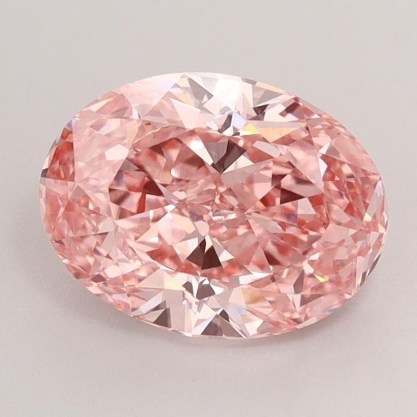 Loose Lab Diamond IGI Oval 2.27ct Fancy Vivid Pink VVS2: Loose Lab Diamond IGI Oval 2.27ct Fancy Vivid Pink VVS2 This Loose Lab Diamond is a 2.27ct oval cut with a fancy vivid pink color and VVS2 clarity, certified by IGI, featuring excellent polish and ver