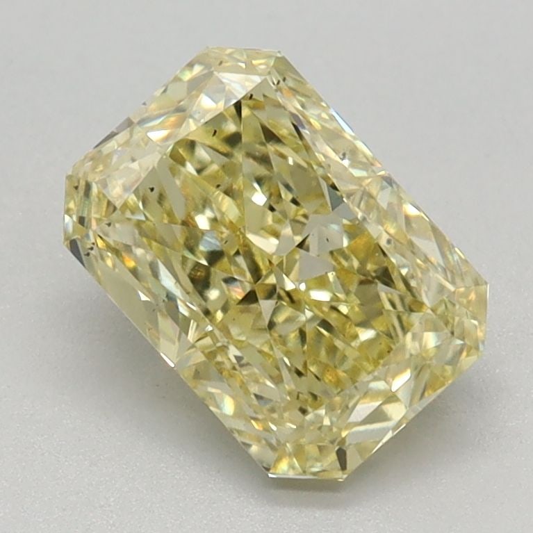 Loose Lab Diamond IGI Radiant 1.16ct Fancy Intense Yellow VS2: Loose Lab Diamond IGI Radiant 1.16ct Fancy Intense Yellow VS2 Loose lab-grown diamond weighing 1.16ct with a radiant cut, color Fancy Intense Yellow, clarity VS2, and IGI certification. Dimensions are