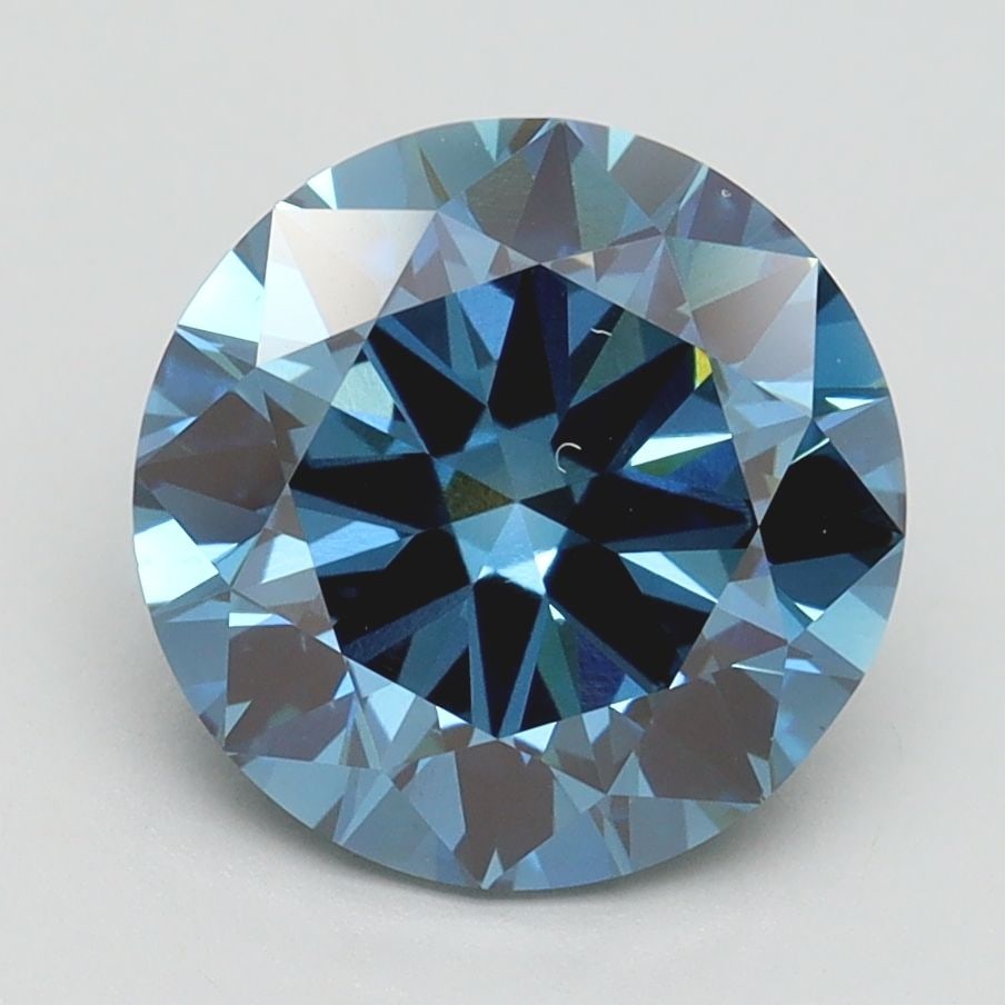 Loose Lab Diamond IGI Round 3.0ct Fancy Vivid Blue VS1: Loose Lab Diamond IGI Round 3.0ct Fancy Vivid Blue VS1 Loose Lab Diamond IGI Round 3.0ct Fancy Vivid Blue VS1, featuring measurements of 9.21L x 9.33W x 5.51H, certified by IGI. Item Specifics: