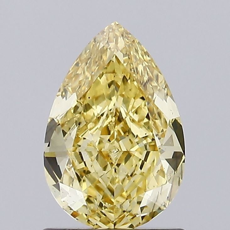 Loose Lab Diamond IGI Pear 1.13ct Fancy Intense Yellow SI1: Loose Lab Diamond IGI Pear 1.13ct Fancy Intense Yellow SI1 Loose lab-grown diamond weighing 1.13 ct, pear cut, Fancy Intense Yellow color, SI1 clarity, with IGI certification. Item Specifics: Source: