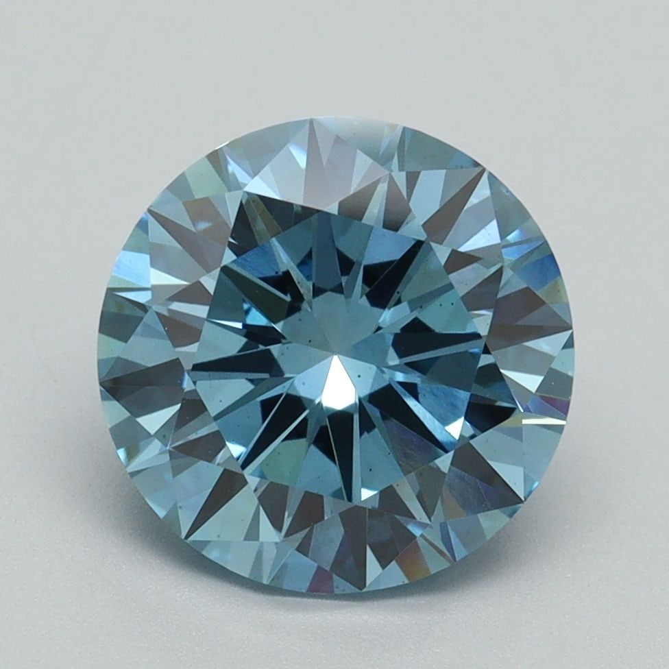 Loose Lab Diamond IGI Round 3.0ct Fancy Vivid Blue VS1: Loose Lab Diamond IGI Round 3.0ct Fancy Vivid Blue VS1 Loose lab-grown IGI certified diamond, weighing 3.0ct, round cut, Fancy Vivid Blue color, VS1 clarity, with excellent polish and symmetry. Item S