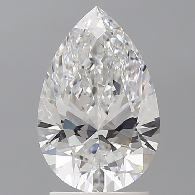 Loose Lab Diamond IGI Pear 2.08ct E VS1: Loose Lab Diamond IGI Pear 2.08ct E VS1 Loose lab-grown diamond IGI certified, designed in a pear cut, weighing 2.08 carats, color E, clarity VS1, boasting excellent polish and symmetry, with dimensio