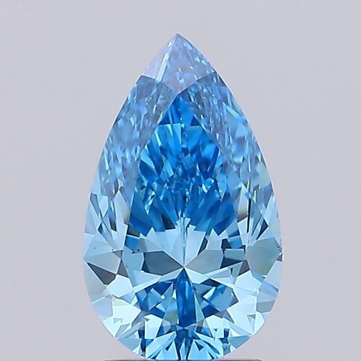 Loose Lab Diamond IGI Pear 1.94ct Fancy Vivid Blue VS2: Loose Lab Diamond IGI Pear 1.94ct Fancy Vivid Blue VS2 Loose Lab Diamond IGI Pear 1.94ct Fancy Vivid Blue VS2, featuring a fancy vivid blue color, VS2 clarity, and measurements of 11.19L X 6.72W X 4.3
