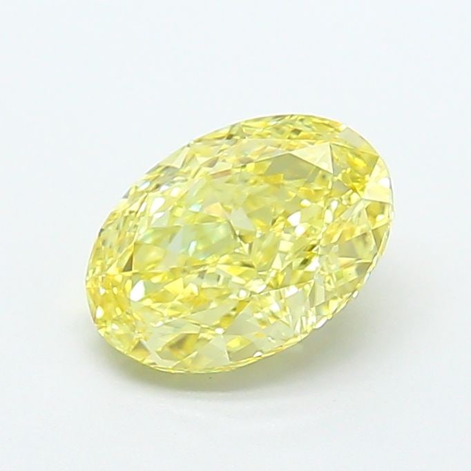 Loose Lab Diamond - IGI Oval 2.03ct Fancy Intense Yellow VVS2: Loose Lab Diamond - IGI Oval 2.03ct Fancy Intense Yellow VVS2 A 2.03ct Fancy Intense Yellow Oval lab diamond with VVS2 clarity, excellent polish and symmetry, IGI certified, measuring 9.34L x 6.52W x