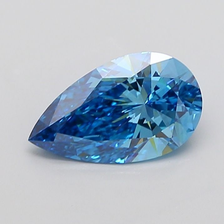Loose Lab Diamond IGI Pear 2.56ct Fancy Vivid Blue VS2: Loose Lab Diamond IGI Pear 2.56ct Fancy Vivid Blue VS2 Loose Lab Diamond IGI Pear shape weighing 2.56ct with Fancy Vivid Blue color and clarity VS2, featuring excellent polish and symmetry, certified