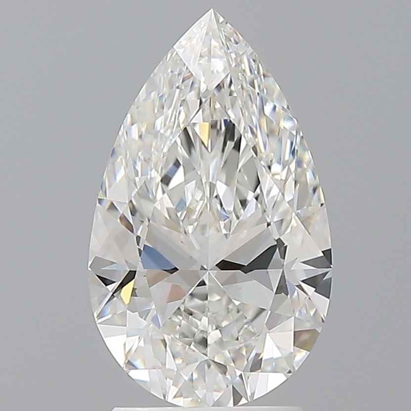 Loose Lab Diamond IGI Pear 2.53ct E VS1: Loose Lab Diamond IGI Pear 2.53ct E VS1 This loose lab diamond is a 2.53ct IGI certified pear shape with a color grade of E and clarity of VS1, featuring excellent polish and symmetry, measuring 12.29