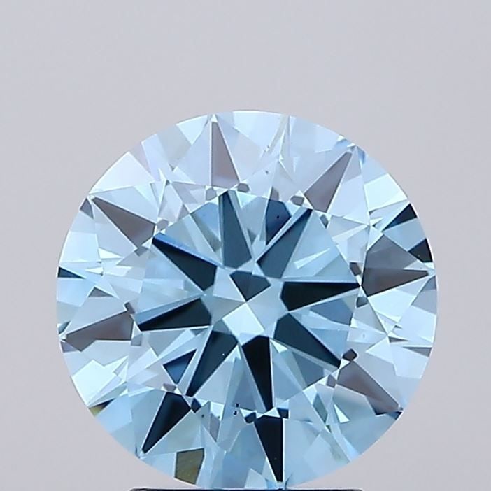 Loose Lab Diamond 3.09ct Fancy Vivid Blue VS1 - IGI Round: Loose Lab Diamond 3.09ct Fancy Vivid Blue VS1 - IGI Round This loose lab diamond weighs 3.09ct, features a round cut, color Fancy Vivid Blue, clarity VS1, and is certified by IGI, measuring 9.46L x 9.
