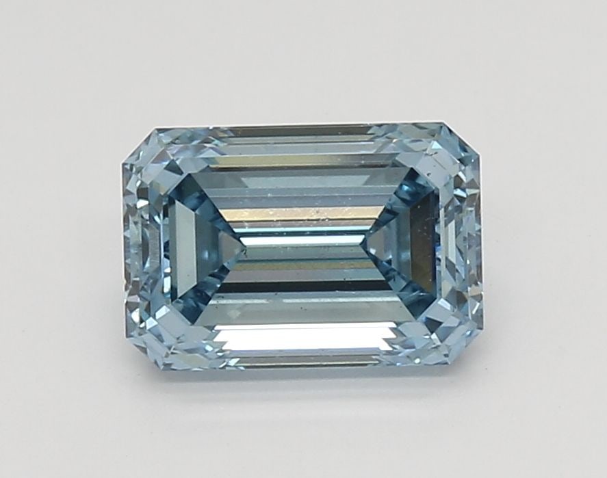 Loose Lab Diamond IGI Emerald 2.04ct Fancy Vivid Blue SI1: Loose Lab Diamond IGI Emerald 2.04ct Fancy Vivid Blue SI1 Loose lab diamond IGI certified, emerald cut, 2.04ct, with a fancy vivid blue color, SI1 clarity, excellent polish, and symmetry. Item Specifi
