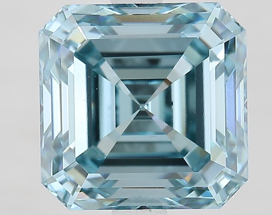 Loose Lab Diamond IGI Square Emerald 3.59ct Fancy Intense Green Blue VS1: Loose Lab Diamond IGI Square Emerald 3.59ct Fancy Intense Green Blue VS1 Loose lab diamond IGI certified, square emerald cut, 3.59ct, fancy intense green blue color, VS1 clarity, excellent polish, and