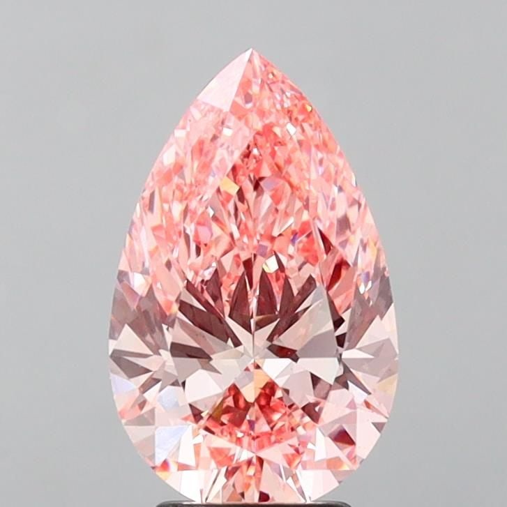 IGI Pear 3.64ct Fancy Vivid Pink VS1 - Lab Diamond Loose: IGI Pear 3.64ct Fancy Vivid Pink VS1 - Lab Diamond Loose Loose lab-grown diamond, IGI certified, pear cut, 3.64ct, color fancy vivid pink, clarity VS1, featuring excellent polish and symmetry; measure