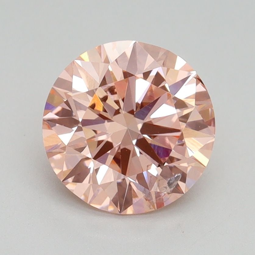 Ideal Loose Lab Diamond IGI Round 1.7ct Fancy Intense Pink SI2: Ideal Loose Lab Diamond IGI Round 1.7ct Fancy Intense Pink SI2 Loose lab-grown diamond, IGI certified, round cut, 1.7ct, color fancy intense pink, clarity SI2, featuring excellent polish and symmetry;