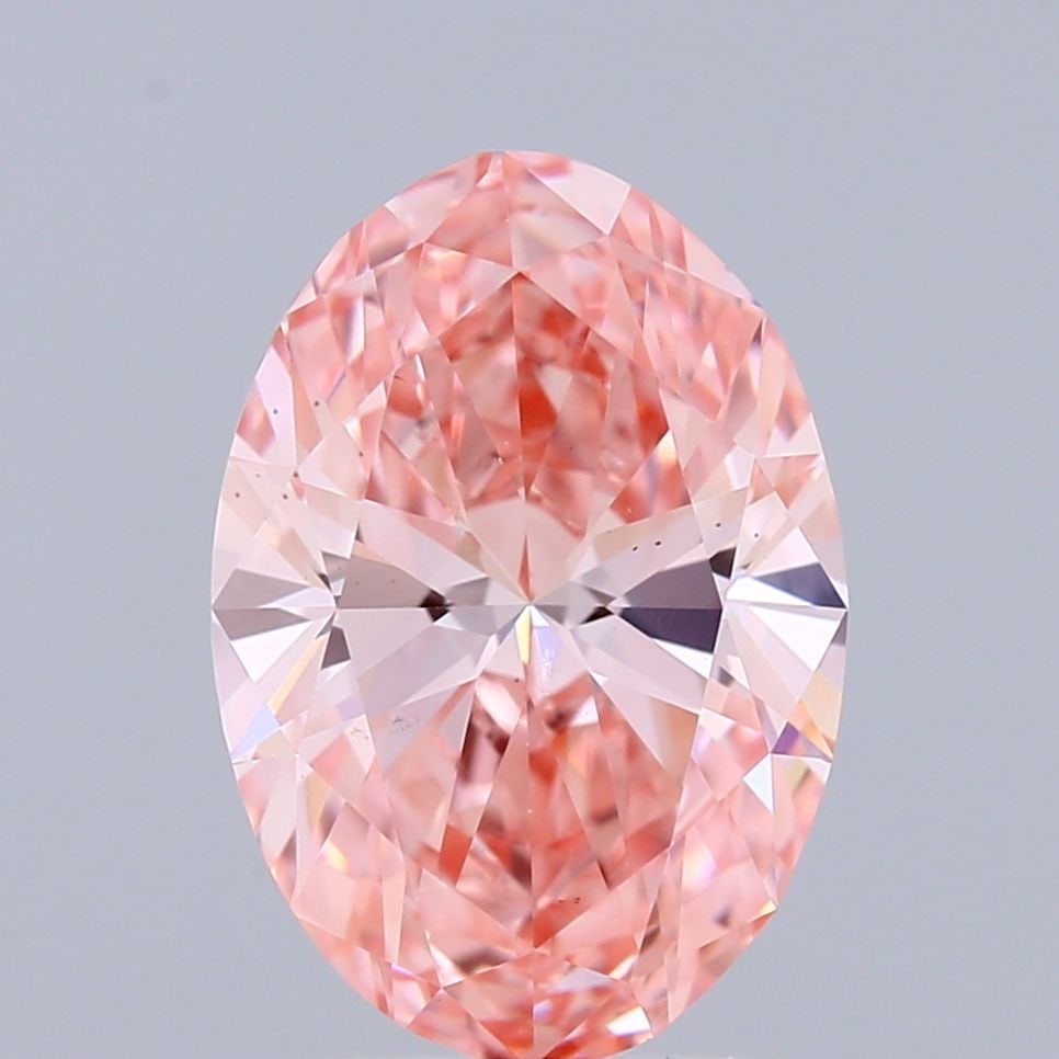 Loose Lab Diamond IGI Oval 2.06ct Fancy Vivid Pink VS2: Loose Lab Diamond IGI Oval 2.06ct Fancy Vivid Pink VS2 Loose lab-grown diamond, IGI certified, oval cut, 2.06ct, color fancy vivid pink, clarity VS2, featuring excellent polish and very good symmetry;