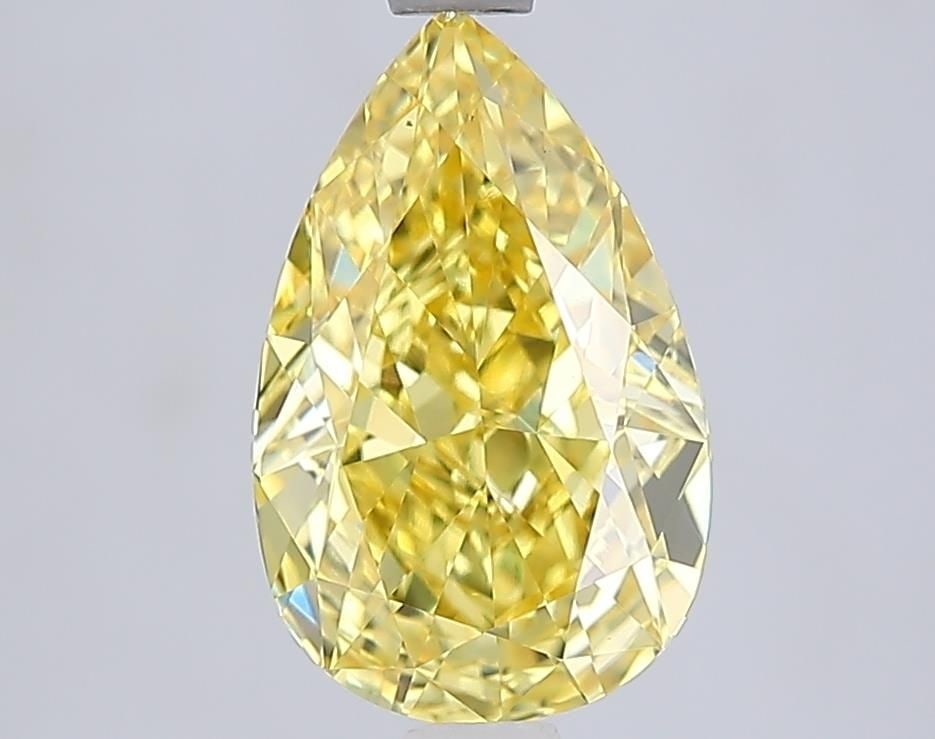 Loose Lab Diamond IGI Pear 2.08ct Fancy Vivid Yellow VS1: Loose Lab Diamond IGI Pear 2.08ct Fancy Vivid Yellow VS1 This loose lab-grown diamond is a 2.08ct pear shape with IGI certification, featuring a fancy vivid yellow color, VS1 clarity, excellent polish