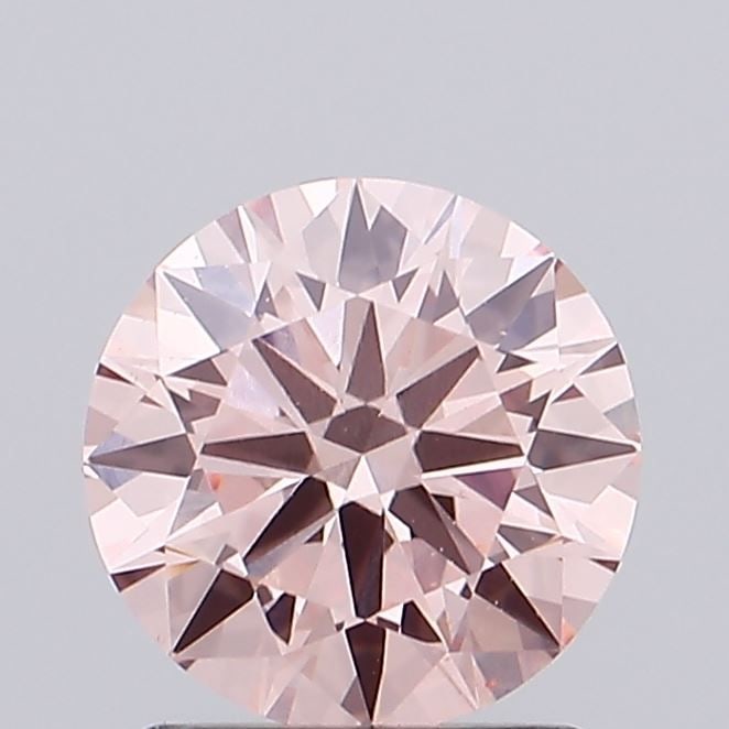 Ideal Loose Lab Diamond IGI Round 1.31ct Fancy Vivid Orangey Pink VS1: Ideal Loose Lab Diamond IGI Round 1.31ct Fancy Vivid Orangey Pink VS1 Ideal Loose Lab Diamond IGI Round, 1.31ct, Fancy Vivid Orangey Pink, VS1 clarity, Excellent Polish and Symmetry, certified by IGI.