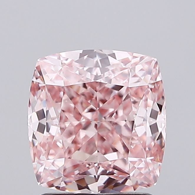 Loose Lab Diamond IGI Cushion Modified 2.29ct Fancy Intense Pink VVS2: Loose Lab Diamond IGI Cushion Modified 2.29ct Fancy Intense Pink VVS2 Loose lab-grown diamond, IGI certified, weighing 2.29ct, in a fancy intense pink color with VVS2 clarity, featuring excellent poli