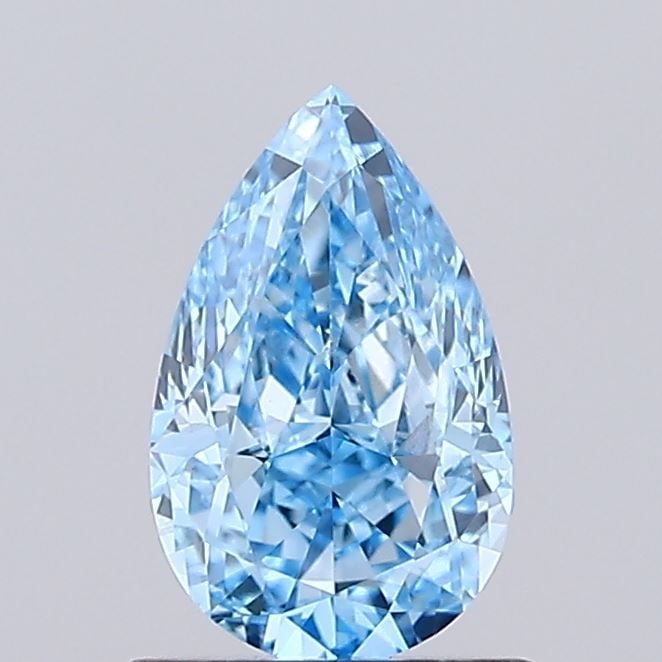 Loose Lab Diamond IGI Pear 1.01ct Fancy Vivid Blue VVS1: Loose Lab Diamond IGI Pear 1.01ct Fancy Vivid Blue VVS1 Loose Lab Diamond IGI Pear at 1.01 carats, with a fancy vivid blue color and clarity VVS1, marked by very good polish and symmetry, certified by