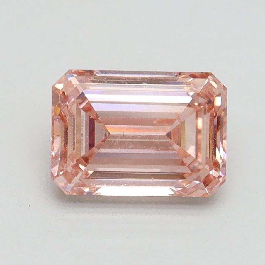 Loose Lab Diamond IGI Emerald 1.72ct Fancy Intense Pink VS1: Loose Lab Diamond IGI Emerald 1.72ct Fancy Intense Pink VS1 Loose Lab Diamond weighing 1.72ct in an emerald shape, color Fancy Intense Pink, clarity VS1, with measurements of 8.02L x 5.7W x 3.69H and