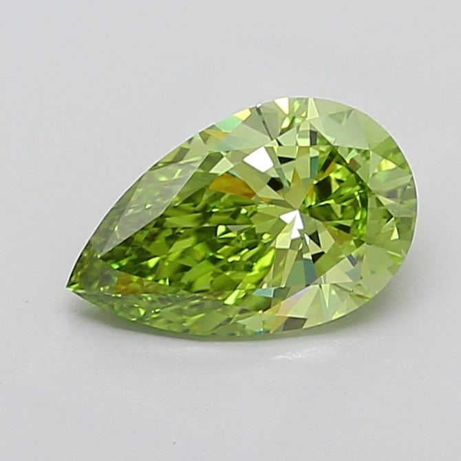Loose Lab Diamond IGI Pear 2.51ct Fancy Vivid Green VS1: Loose Lab Diamond IGI Pear 2.51ct Fancy Vivid Green VS1 Loose lab-grown pear-shaped diamond, 2.51 ct, IGI certified, fancy vivid green color, clarity VS1, and measuring 12.06 x 7.51 x 4.62 mm. Item Sp