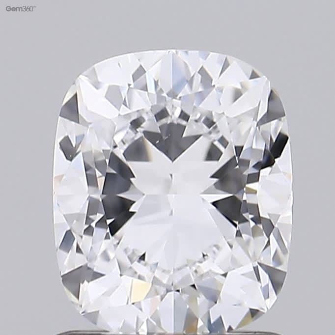 GIA Loose Lab Diamond Cushion Modified 1.34ct D VS2: GIA Loose Lab Diamond Cushion Modified 1.34ct D VS2 This GIA certified loose lab-grown diamond weighs 1.34 carats, boasts a D color grade, and has a clarity rating of VS2, with very good polish and sy