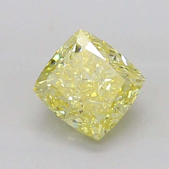 Loose Lab Diamond IGI Cushion Modified 1.53ct Fancy Yellow VVS2: Loose Lab Diamond IGI Cushion Modified 1.53ct Fancy Yellow VVS2 Loose Lab Diamond IGI Cushion Modified 1.53ct Fancy Yellow VVS2, with excellent polish and symmetry, dimensions of 6.35L x 6.08W x 4.09H