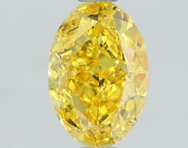 Loose Lab Diamond IGI Oval 1.05ct Fancy Vivid Yellow VS1: Loose Lab Diamond IGI Oval 1.05ct Fancy Vivid Yellow VS1 Loose Lab Diamond IGI Oval 1.05ct Fancy Vivid Yellow VS1 featuring EX Polish and VG Symmetry, measuring 7.72L x 5.22W x 3.35H, certified by IGI