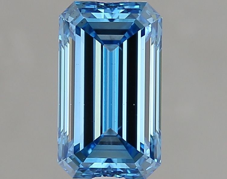 Emerald 1.01ct Fancy Vivid Blue VS2 - Loose Lab Diamond IGI: Emerald 1.01ct Fancy Vivid Blue VS2 - Loose Lab Diamond IGI The 1.01ct loose lab diamond in emerald cut, with Fancy Vivid Blue color and VS2 clarity, is certified by IGI and features excellent polish