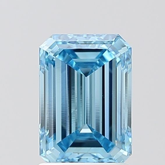 Loose Lab Diamond IGI Emerald 1.7ct Fancy Vivid Blue VS1: Loose Lab Diamond IGI Emerald 1.7ct Fancy Vivid Blue VS1 Loose lab-grown diamond, emerald shape, 1.7ct, Fancy Vivid Blue color, VS1 clarity, EX polish, VG symmetry, certified by IGI. Item Specifics: S