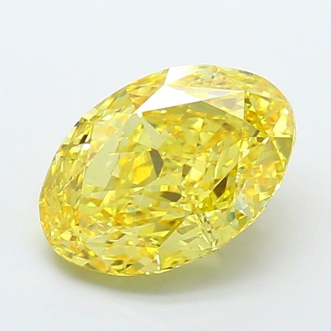 Loose Lab Diamond IGI Oval 4.08ct Fancy Vivid Yellow VS1: Loose Lab Diamond IGI Oval 4.08ct Fancy Vivid Yellow VS1 Loose lab-grown diamond weighing 4.08ct with an oval cut, fancy vivid yellow color, and clarity VS1, certified by IGI. Polish and symmetry rate