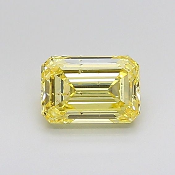 Loose Lab Diamond IGI Emerald 1.01ct Fancy Intense Yellow SI1: Loose Lab Diamond IGI Emerald 1.01ct Fancy Intense Yellow SI1 Loose lab-grown diamond weighing 1.01 carats, featuring an emerald cut, fancy intense yellow color, and SI1 clarity. It has excellent poli