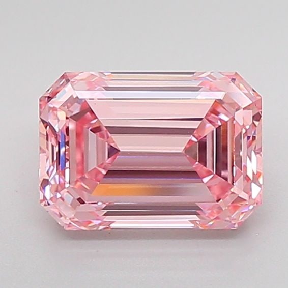 Loose Lab Diamond IGI Emerald 3.06ct Fancy Intense Pink VS1: Loose Lab Diamond IGI Emerald 3.06ct Fancy Intense Pink VS1 Loose Lab Diamond IGI Emerald, 3.06ct, Fancy Intense Pink, VS1 clarity, with EX polish and symmetry, measuring 9.66L x 6.86W x 4.72H, certif