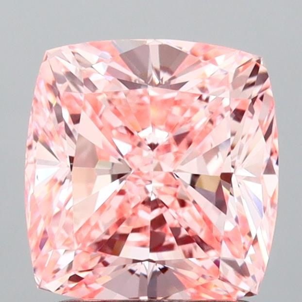 Loose Lab Diamond IGI Cushion Modified 2.01ct Fancy Vivid Pink VS1: Loose Lab Diamond IGI Cushion Modified 2.01ct Fancy Vivid Pink VS1 Loose Lab Diamond IGI Cushion Modified 2.01ct in Fancy Vivid Pink color with VS1 clarity, features excellent polish and symmetry, mea