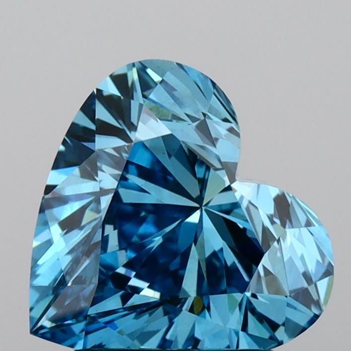IGI Heart 2.08ct Fancy Vivid Blue VS1 - Lab Diamond Loose: IGI Heart 2.08ct Fancy Vivid Blue VS1 - Lab Diamond Loose IGI Heart 2.08ct Fancy Vivid Blue VS1 - Lab Diamond Loose, presents a heart cut of 2.08 carats, Fancy Vivid Blue color, and VS1 clarity, certi