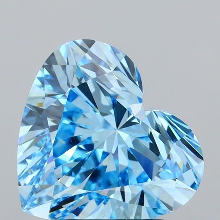Loose Lab Diamond IGI Heart 2.5ct Fancy Vivid Blue VVS2 (1 of 1)