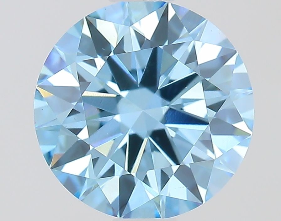 Loose Lab Diamond IGI Round 1.17ct Fancy Vivid Blue VS1 - Ideal: Loose Lab Diamond IGI Round 1.17ct Fancy Vivid Blue VS1 - Ideal Loose Lab Diamond IGI Round, 1.17ct, featuring Fancy Vivid Blue color and VS1 clarity, with ideal cut and excellent polish and symmetry,