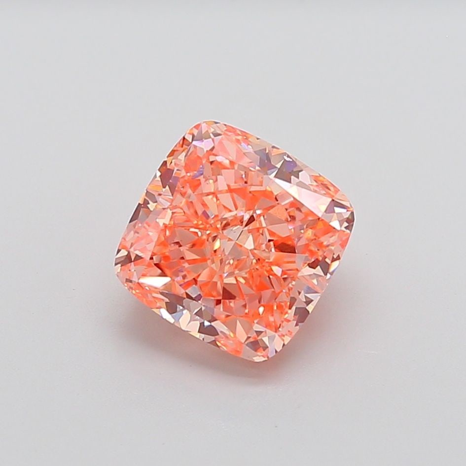Loose Lab Diamond IGI Cushion Modified 4.66ct Fancy Vivid Orangey Pink VS1: Loose Lab Diamond IGI Cushion Modified 4.66ct Fancy Vivid Orangey Pink VS1 Loose Lab Diamond IGI Cushion Modified, 4.66ct, showcasing Fancy Vivid Orangey Pink color and VS1 clarity, with excellent pol