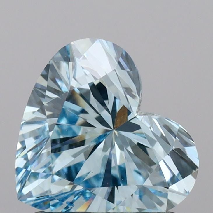 Loose Lab Diamond IGI Heart 1.07ct Fancy Intense Blue VVS2: Loose Lab Diamond IGI Heart 1.07ct Fancy Intense Blue VVS2 Loose lab-grown diamond, 1.07ct, heart cut, Fancy Intense Blue color, VVS2 clarity, with very good polish and excellent symmetry, certified b