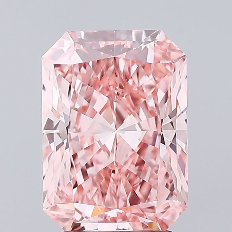 Loose Lab Diamond IGI Radiant 2.56ct Fancy Vivid Pink VS1: Loose Lab Diamond IGI Radiant 2.56ct Fancy Vivid Pink VS1 Loose lab-grown diamond, IGI certified, with a carat weight of 2.56ct, in a Fancy Vivid Pink color and VS1 clarity, featuring excellent polish