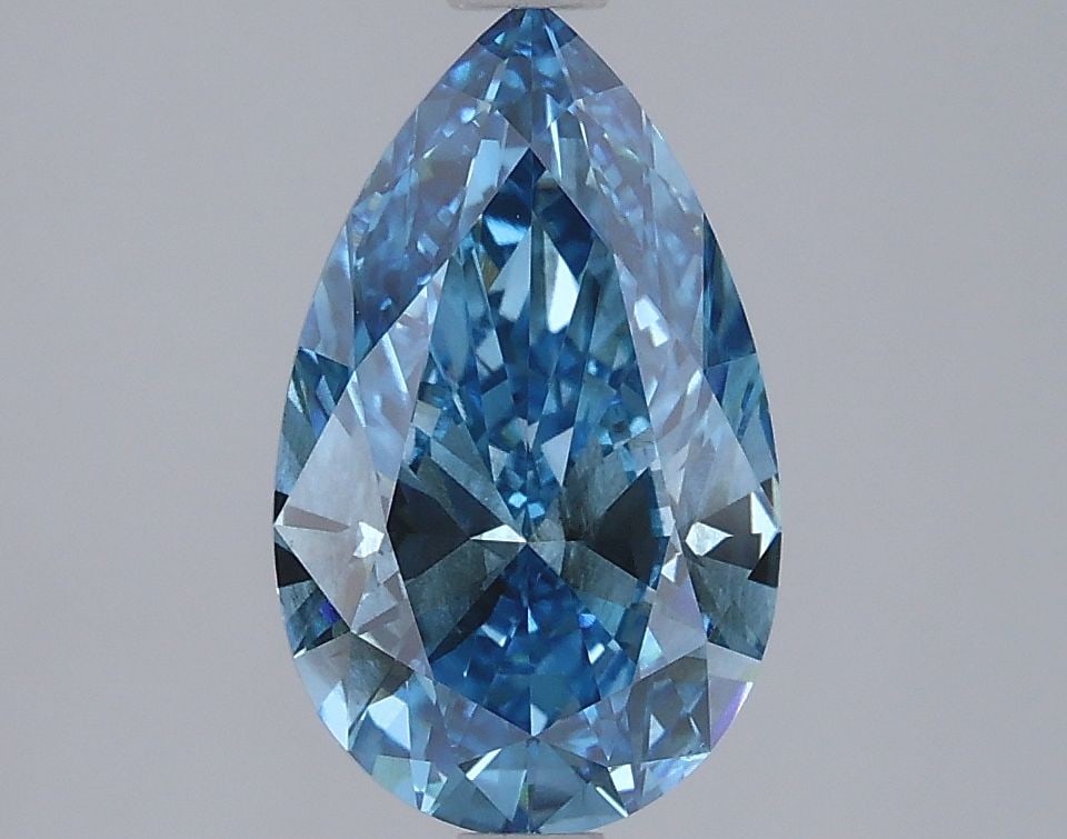 Loose Lab Diamond IGI Pear 2.0ct Fancy Vivid Blue SI1 (1 of 1)