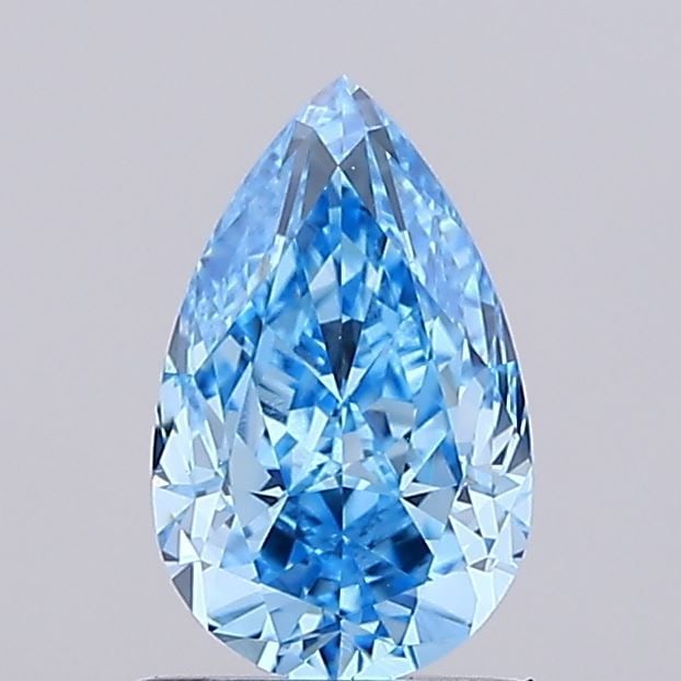 Loose Lab Diamond IGI Pear 1.01ct Fancy Vivid Blue VVS2: Loose Lab Diamond IGI Pear 1.01ct Fancy Vivid Blue VVS2 Loose Lab Diamond IGI Pear 1.01ct in Fancy Vivid Blue with Clarity VVS2, exhibiting excellent polish and very good symmetry, certified by IGI. I