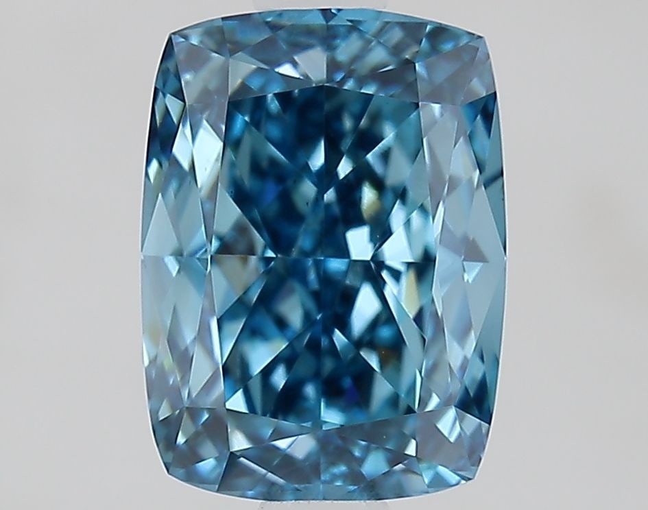 Loose Lab Diamond IGI Cushion Modified 2.01ct Fancy Vivid Blue VS1: Loose Lab Diamond IGI Cushion Modified 2.01ct Fancy Vivid Blue VS1 Loose Lab Diamond IGI Cushion Modified 2.01ct in Fancy Vivid Blue with Clarity VS1, featuring excellent polish and symmetry, certifie