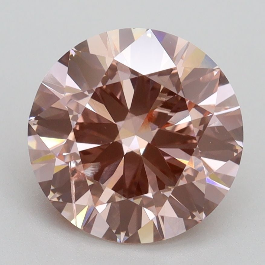 Loose Lab Diamond IGI Round 3.0ct Fancy Intense Pink SI2: Loose Lab Diamond IGI Round 3.0ct Fancy Intense Pink SI2 Loose Lab Diamond IGI Round, 3.0ct, Fancy Intense Pink, SI2 clarity, with EX polish and symmetry, measures 9.48L x 9.52W x 5.48H, certified by