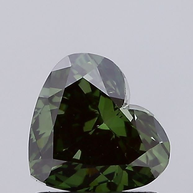Loose Lab Diamond IGI Heart 1.13ct Fancy Deep Green VS1: Loose Lab Diamond IGI Heart 1.13ct Fancy Deep Green VS1 Loose lab-grown diamond, IGI certified, weighing 1.13ct in a heart shape, with Fancy Deep Green color and VS1 clarity, featuring very good polis
