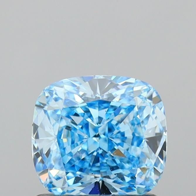 Loose Lab Diamond IGI Cushion Modified 1.03ct Fancy Intense Blue VS1: Loose Lab Diamond IGI Cushion Modified 1.03ct Fancy Intense Blue VS1 This 1.03ct loose lab-grown diamond features a cushion modified cut with a Fancy Intense Blue color and VS1 clarity, accompanied by