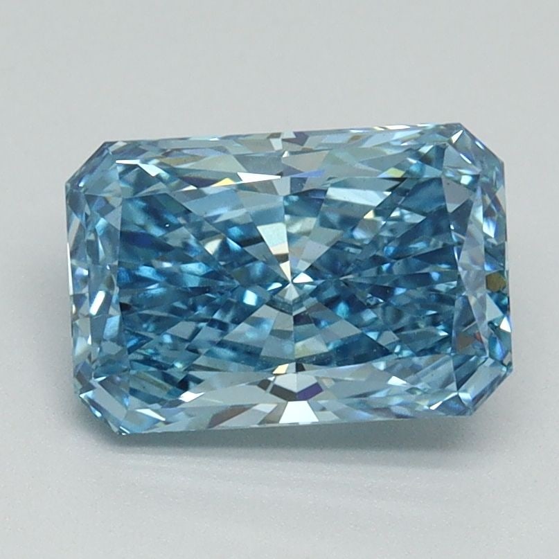 Loose Lab Diamond IGI Radiant 1.65ct Fancy Vivid Blue VS1: Loose Lab Diamond IGI Radiant 1.65ct Fancy Vivid Blue VS1 Loose Lab Diamond IGI Radiant 1.65ct showcasing Fancy Vivid Blue color, VS1 clarity, and measurements of 8.49L X 5.68W X 3.85H; certified by I