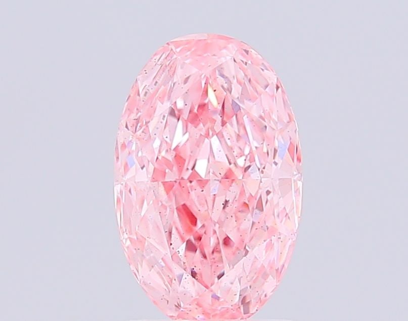 Loose Lab Diamond IGI Oval 2.15ct Fancy Vivid Pink SI1: Loose Lab Diamond IGI Oval 2.15ct Fancy Vivid Pink SI1 Loose lab-grown diamond, 2.15ct, oval cut, color Fancy Vivid Pink, clarity SI1, IGI certified, measurements: 10.54L x 6.73W x 4.02H. Item Specifi