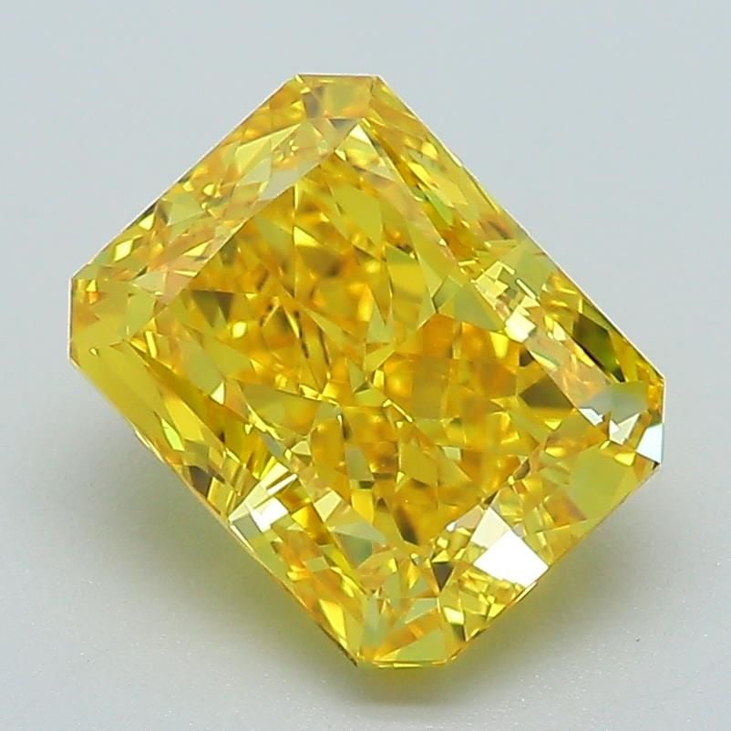 Loose Lab Diamond IGI Radiant 2.68ct Fancy Vivid Yellow VVS2: Loose Lab Diamond IGI Radiant 2.68ct Fancy Vivid Yellow VVS2 Loose Lab Diamond IGI Radiant, 2.68ct, Fancy Vivid Yellow, Clarity VVS2, with very good symmetry and excellent polish, measuring 8.42L x 6.