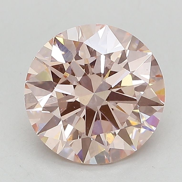 Ideal Loose Lab Diamond IGI Round 2.45ct Fancy Pink VS1: Ideal Loose Lab Diamond IGI Round 2.45ct Fancy Pink VS1 Ideal Loose Lab Diamond IGI Round 2.45ct in Fancy Pink color with VS1 clarity, featuring very good polish and excellent symmetry, certified by I