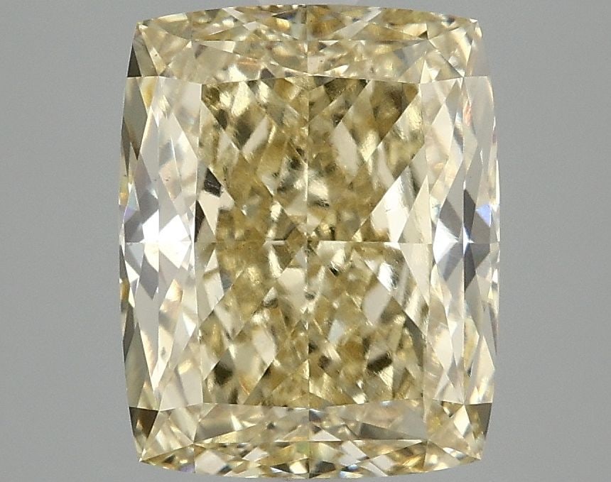 Loose Lab Diamond IGI Cushion Modified 4.07ct Fancy Vivid Yellow VS1: Loose Lab Diamond IGI Cushion Modified 4.07ct Fancy Vivid Yellow VS1 Loose lab-grown diamond certified by IGI, weighing 4.07 ct, with a cushion modified cut, color Fancy Vivid Yellow, clarity VS1, and